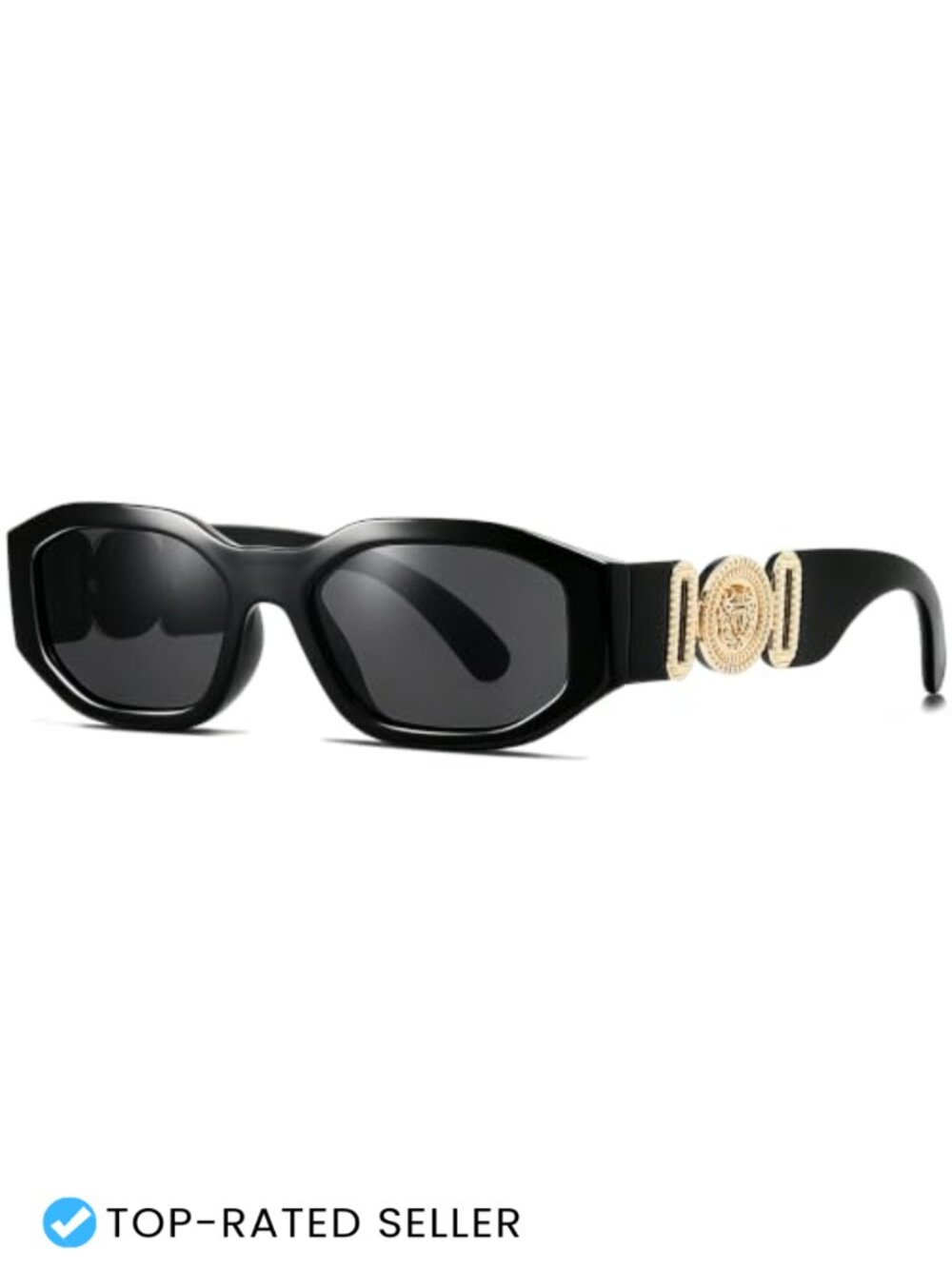 Vintage Retro Thick Square Sunglasses UV400 Protection Plastic Frame Unisex